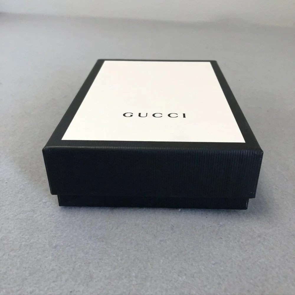 Authentic Gucci Gift Box Storage Travel Black White Small Rectangle‎ 7x4.5x2